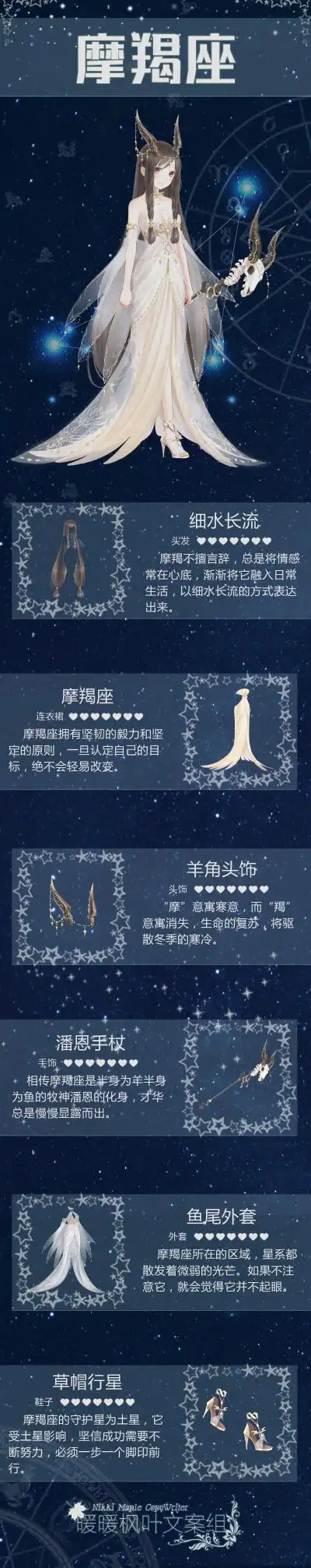 『十二星座·摩羯座』 暖暖环游世界 文案