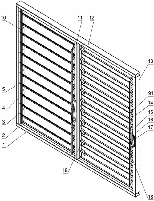 cn104533255a_一种手动钢制防雨百叶窗有效