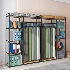 窗帘版本吊卡组合展示架版本墙布墙纸抱枕小样样品家纺布艺陈列架