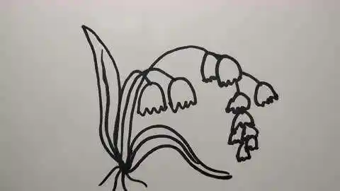 简笔画风铃花