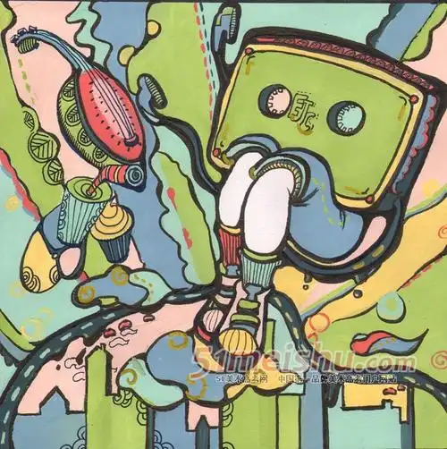 色彩装饰画学生作品03