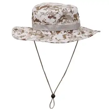 盾郎正品丛林奔尼帽男女迷彩圆边帽户外休闲登山渔夫帽 沙漠数码