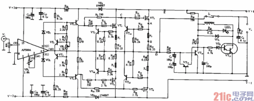 100w超甲类功放电路
