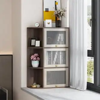 弗拉基米飘窗柜储物柜带门窗台收纳柜置物柜落地防晒书柜阳台书架飘窗