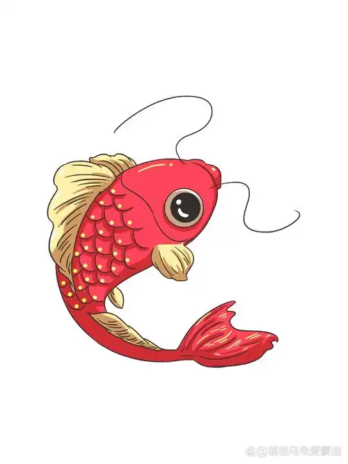 锦鲤免抠‖红色锦鲤喜庆简笔画png图② 95959595 中秋假期