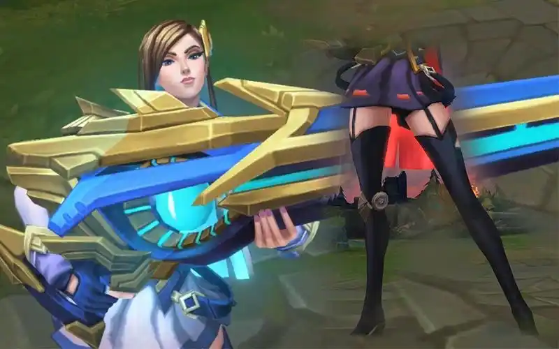 3d视角战斗学院凯特琳全炫彩黑色真不错