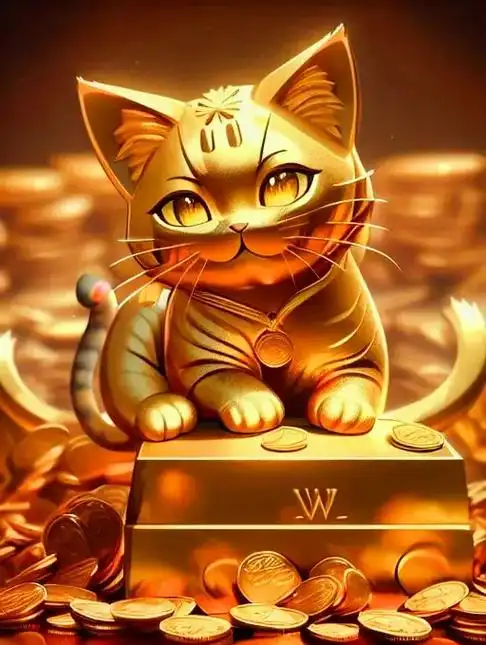黄金招财猫.#接福接财接好运 #ai绘画 #见者好运 #愿所 - 抖音