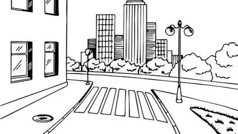 马路怎么画 - 简笔画 - 懂得城市简笔画简笔画汽车在马路上儿童涂鸦简