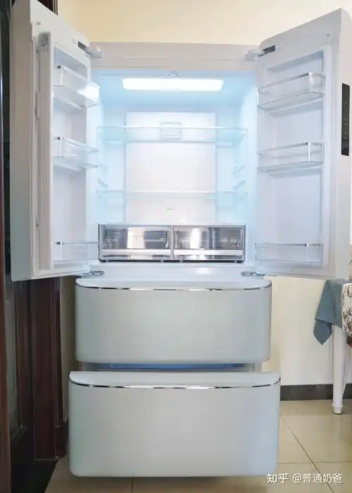 海天一色的冰箱你见过吗拆机实测告诉你小吉508升复古法式多门冰箱值