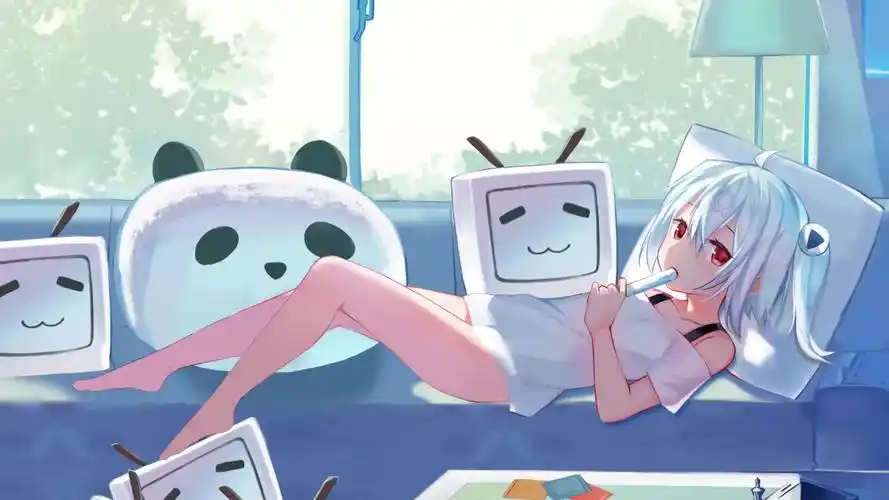 【动态壁纸】【无水印】自用33娘吃冰棒 简介有链接_哔哩哔哩_bili