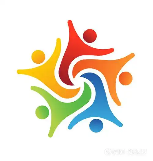 矢量徽标团队成功6设计图标