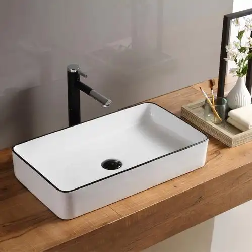 北欧黑色圆方形陶瓷洗手盆池小号家用洗脸盆卫生间台上盆阳台面盆