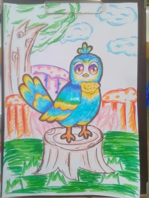 儿童画小鸟