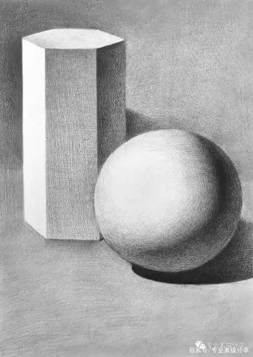 石膏几何体 |两个石膏组合画法与步骤