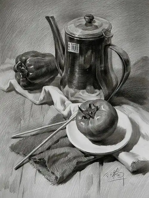 素描静物步骤#素描  #静物素描  #素描静物  #美术生  #绘画教学