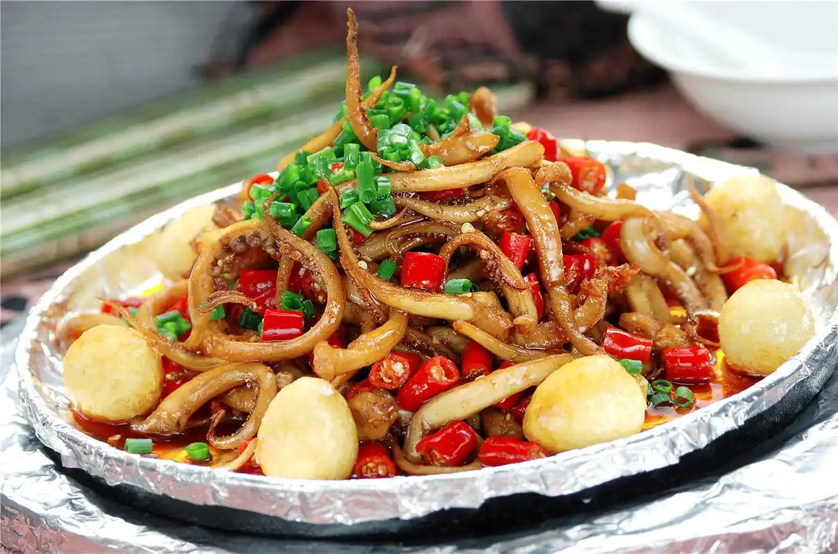 吃了还想吃的6道铁板菜,酥脆香口 ,让人欲罢不能 热-铁板茶树菇鸭丝