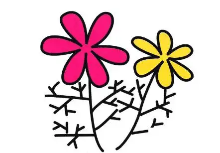 一朵小花植物简笔画 花朵简笔画