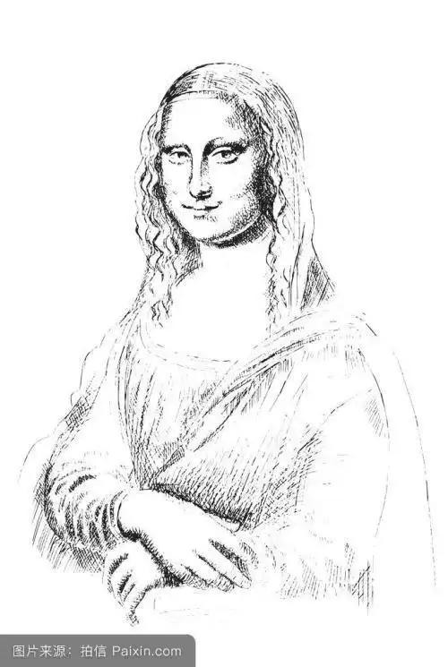 蒙娜丽莎的画法简笔画