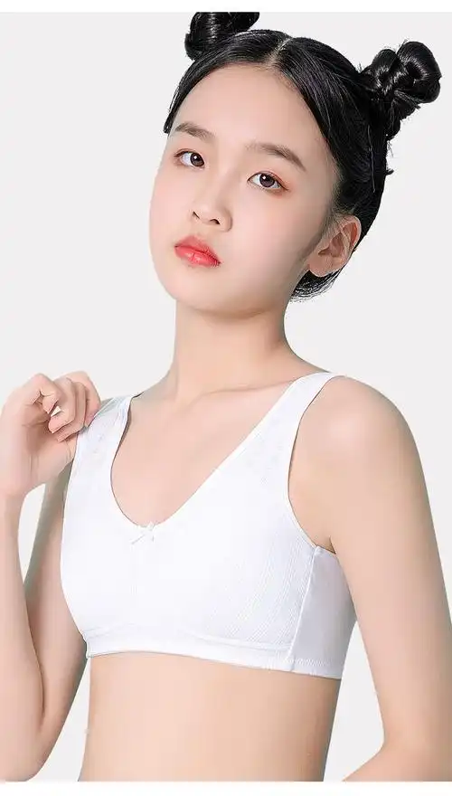吊带小胸儿童内衣女胸罩13岁一16岁小女孩的文胸蓝色80a8095斤适穿