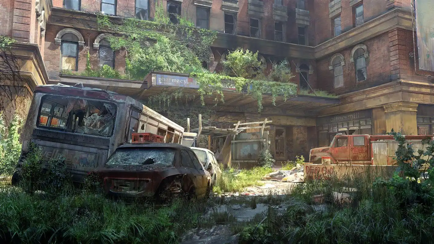 德国画师的一组末日风格的插画!能感觉到世界经历完灾难的压抑感