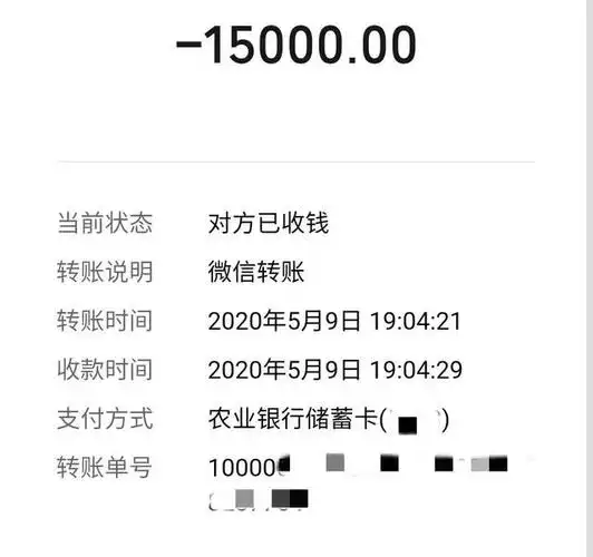 张女士与张凯的转账记录