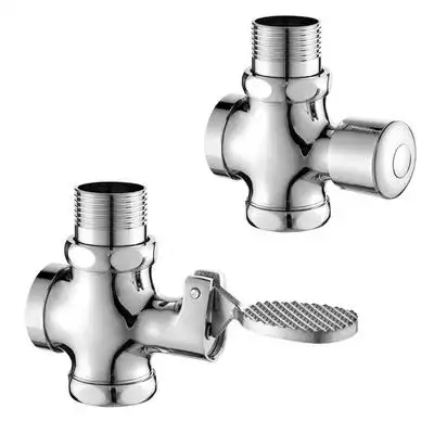 全铜便器冲洗阀卫生间延迟开关脚踏式手按式冲厕所阀门普通冲水阀