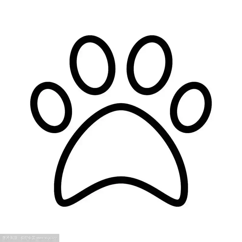 猫爪印平图标符号