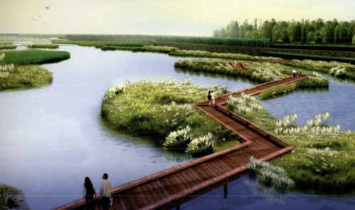 滨水栈道效果图