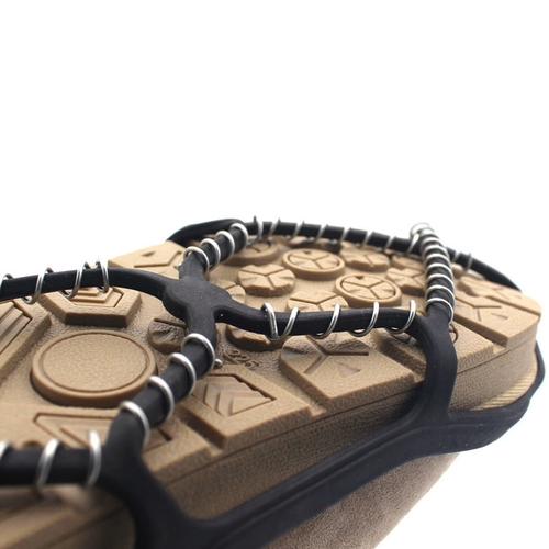 户外越野跑步冰雪地防滑鞋套轻量耐磨钢卷冰爪钓鱼冰链防滑链