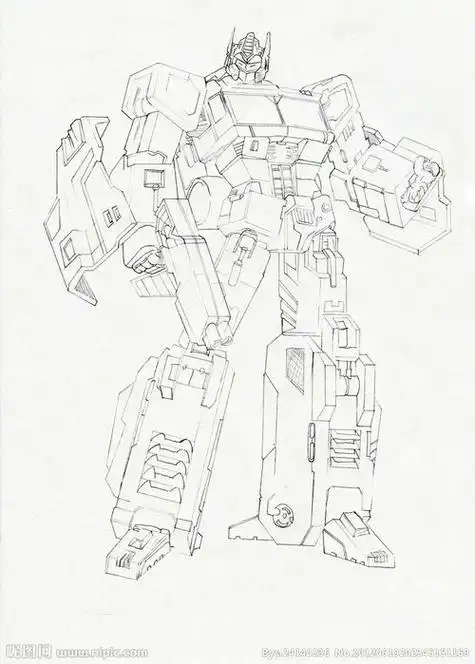 简笔画擎天柱 简笔画擎天柱机器人怎么画