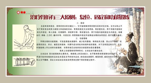 海报印制展板写真喷绘贴纸医院骨科骨折原则写真