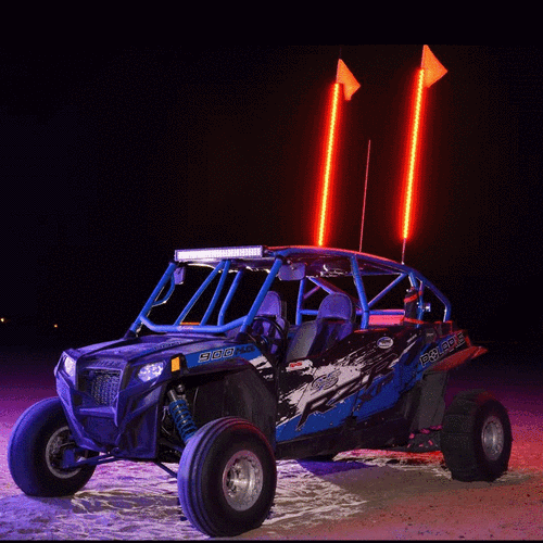 rgb七彩手机蓝牙遥控旗杆灯 跑马拉风led越野车沙滩旗杆灯氛围灯