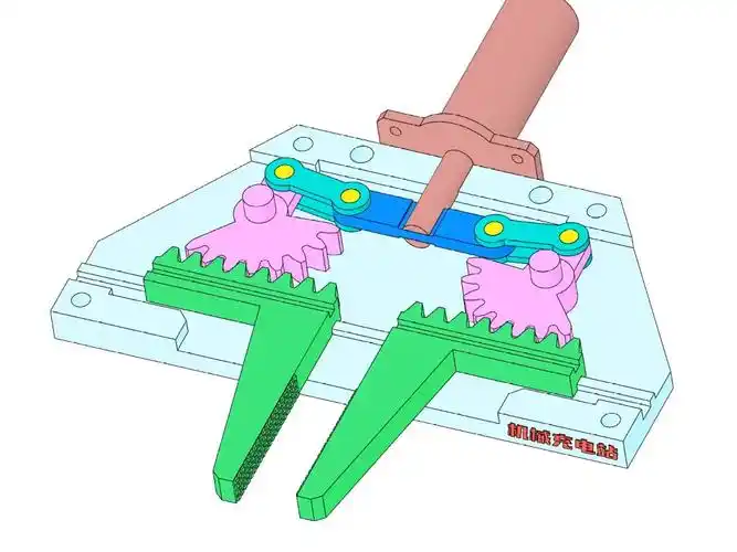 夹爪机构原理动画