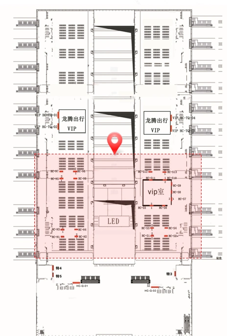 湖南长沙雨花区长沙南站候车层火车高铁灯箱广告