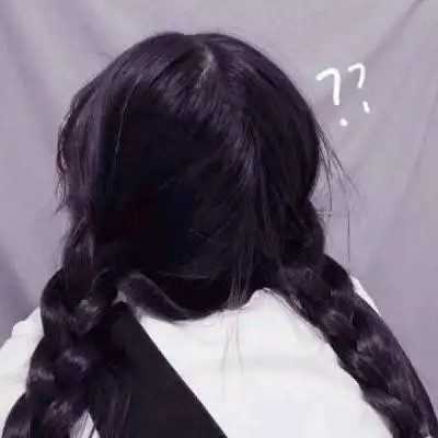 可爱扎辫子女生背影头像