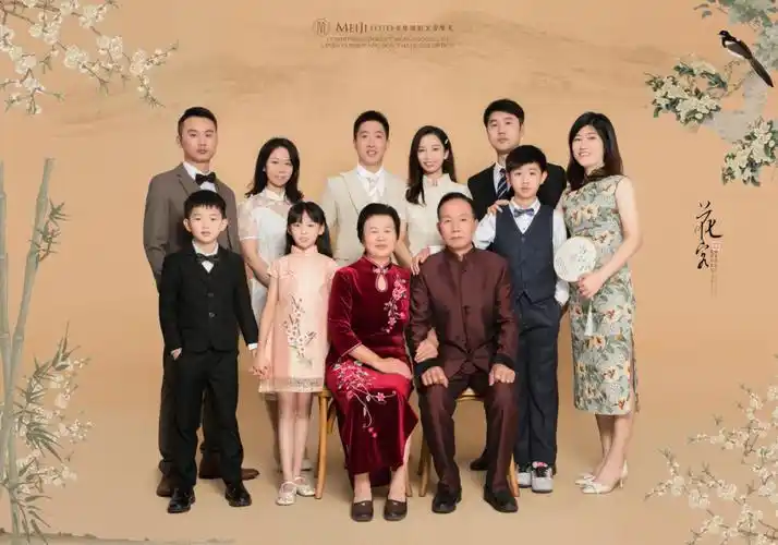 全家福亲子照阖家团圆幸福美满
