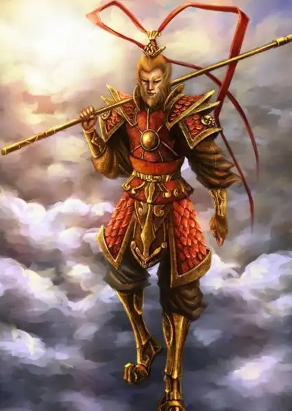 齐天大圣孙悟空简笔画彩色霸气简单