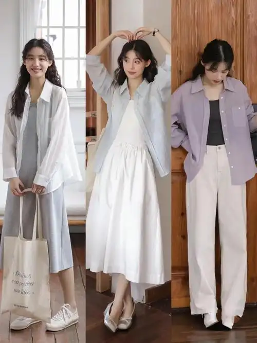 衬衫|减龄|穿搭|浅色系|半身裙|连衣裙_网易订阅