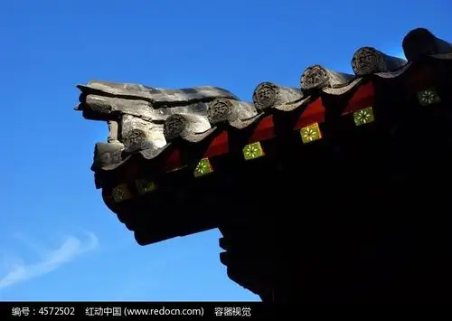 古建筑上的挑檐特写大图