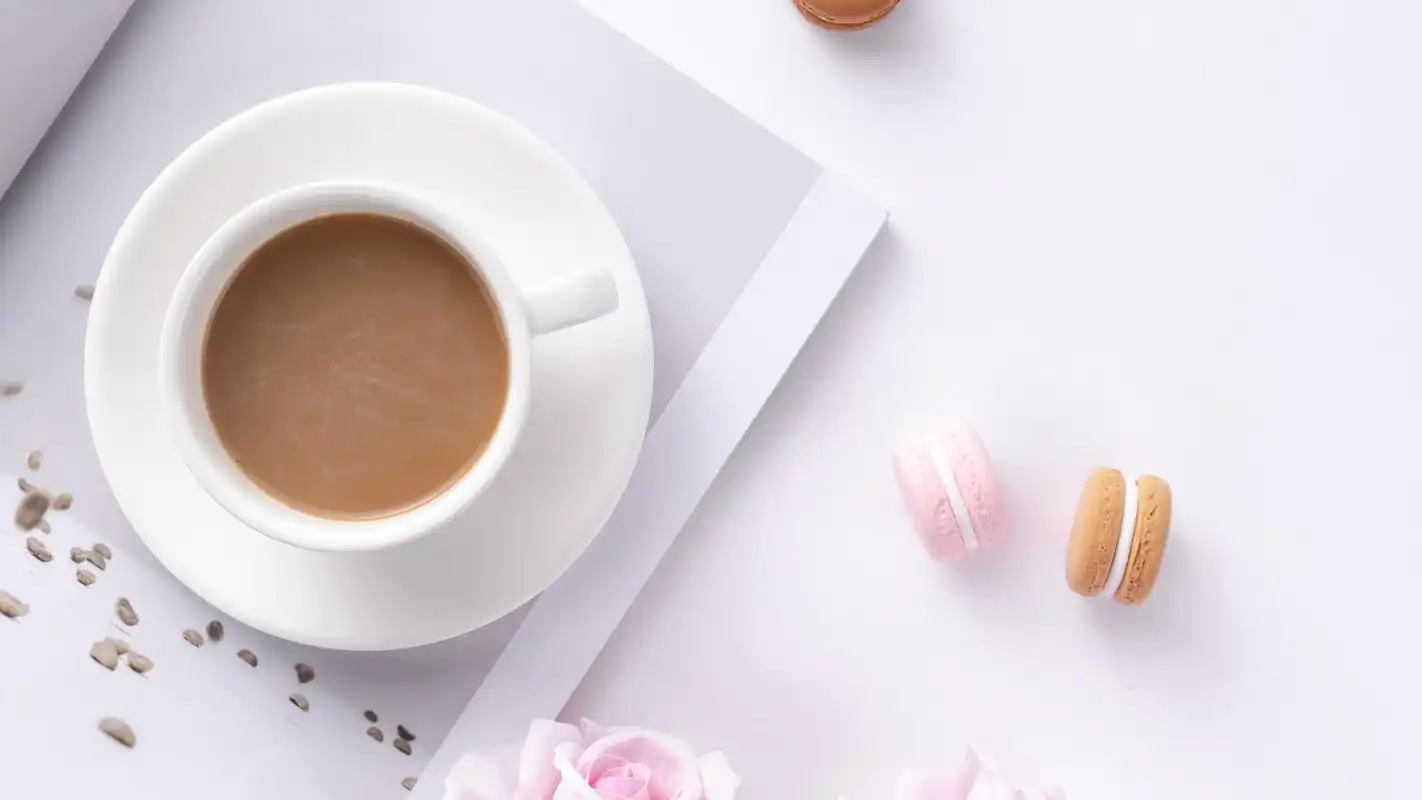 唯美意境咖啡拉花桌面壁纸