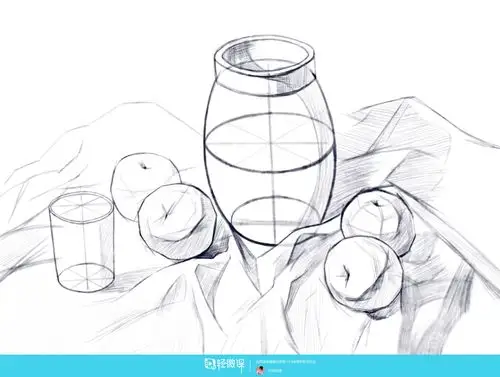 临摹组合静物组合素描速写静物提高训练