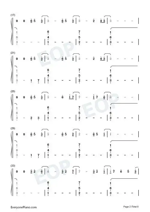asphyxia钢琴简谱-逆时针向演唱-看谱啦