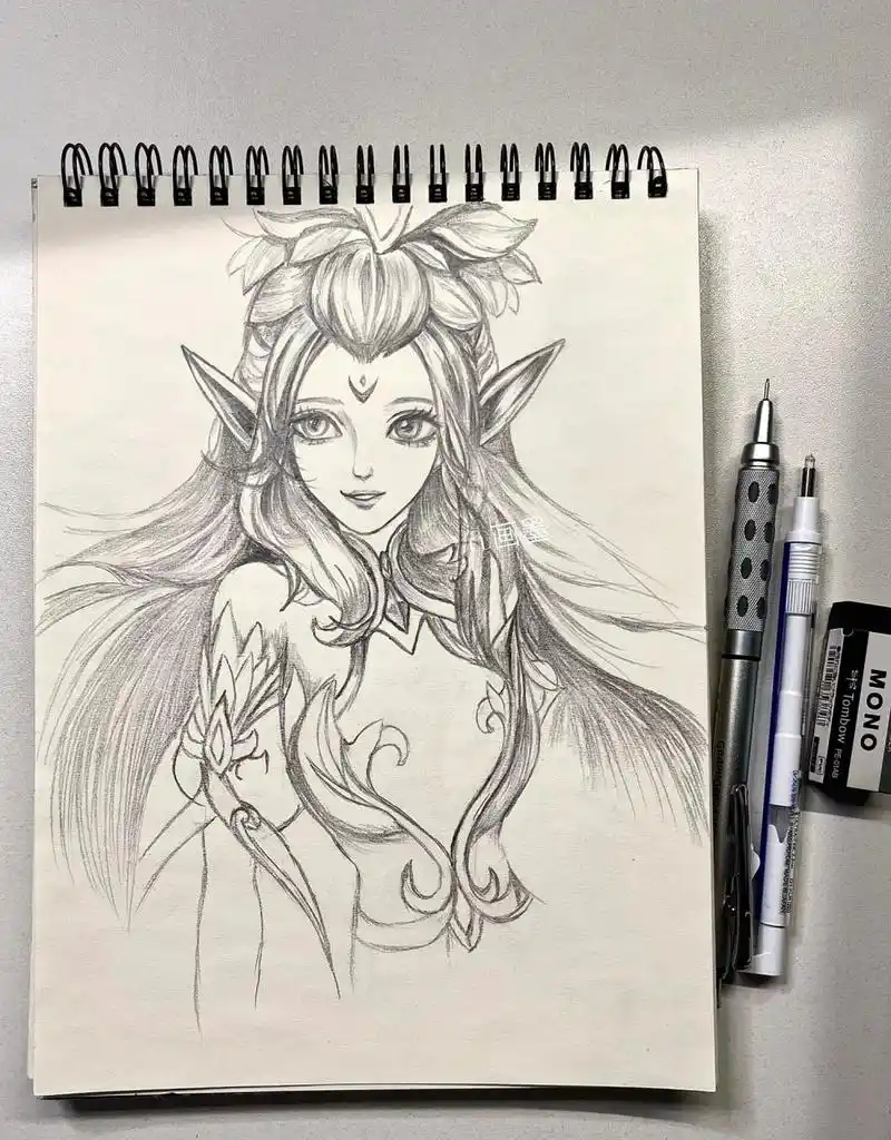 02答应粉丝的手绘,王者荣耀王昭君精灵公主海报画好啦,王昭君的这款