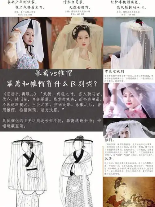 汉服配饰图文科普丨帷帽篇