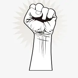 卡通简笔画手绘努力加油拳头装饰