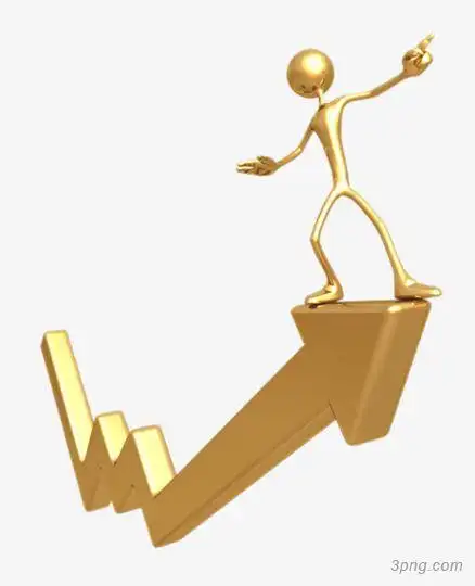 箭头上的小金人png素材透明免抠图片-动植人物