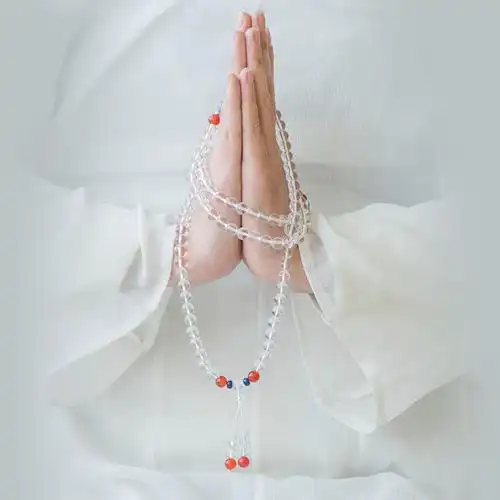 简修行巴西纯白水晶手链天然108颗佛珠金刚萨埵念珠手串女男士款