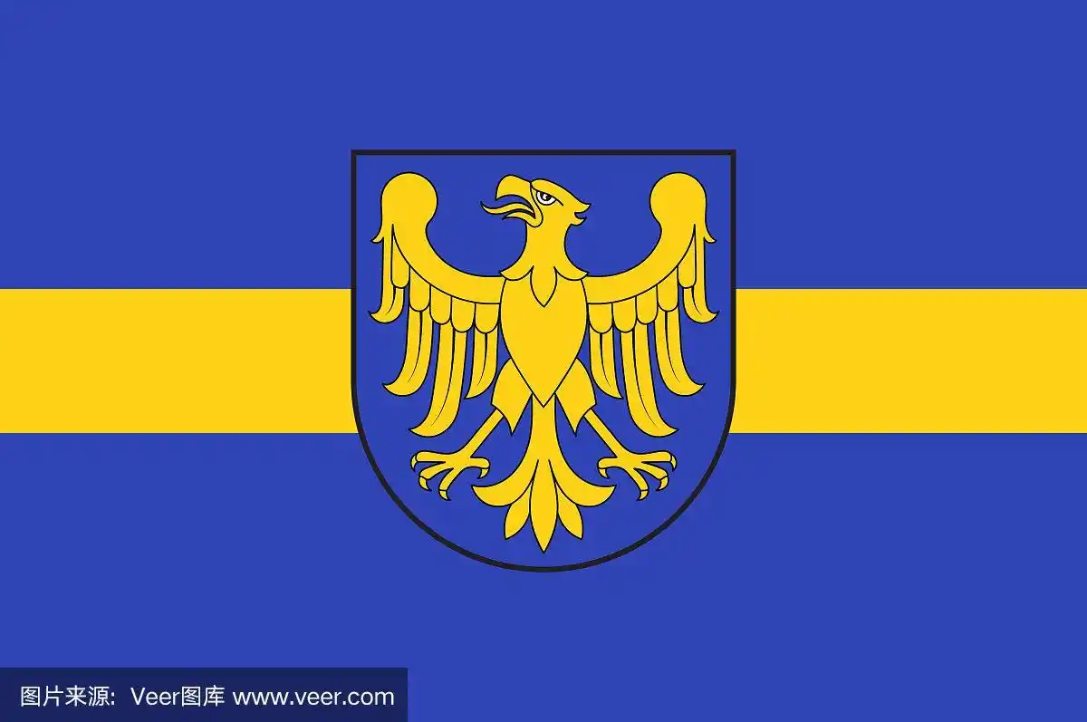 波兰南部西里西亚省的国旗