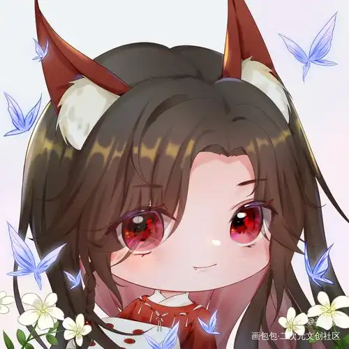 花怜狐兔q头～_天官赐福花怜古风q版绘画作品