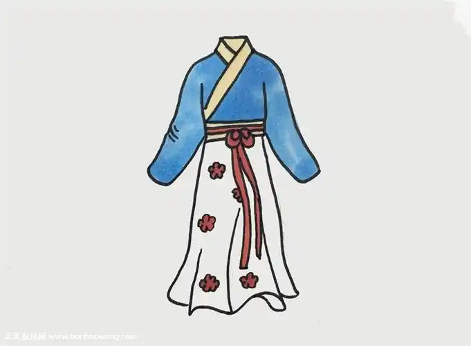 齐胸襦裙简笔画教程古装简笔画教程腰带的简笔画画法古装裙子简笔画
